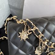 Chanel Classic Dinamond Flap Bag In Black AS2326 Size: 20x12x6cm. - 4