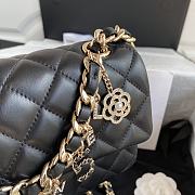 Chanel Classic Dinamond Flap Bag In Black AS2326 Size: 20x12x6cm. - 3