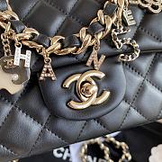 Chanel Classic Dinamond Flap Bag In Black AS2326 Size: 20x12x6cm. - 2