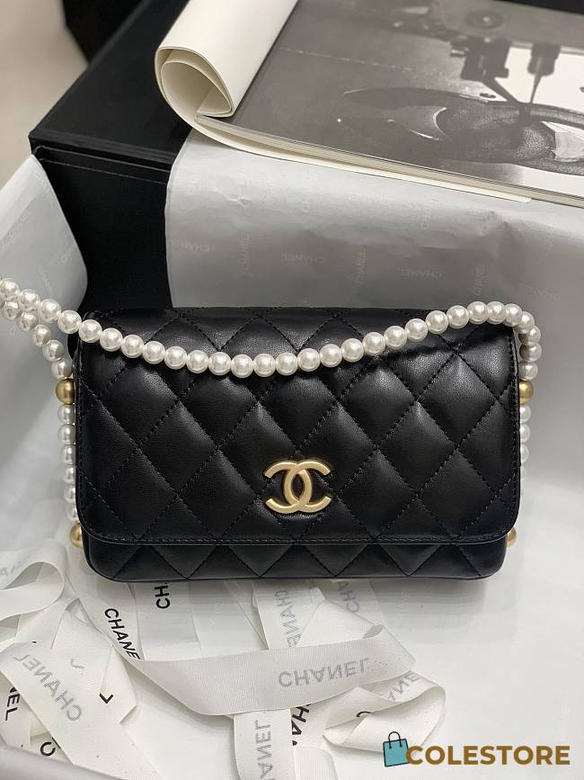 Chanel 21 WOC Pearl Chain Bag Size 13x19x4cm - 1