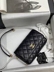 Chanel 21 WOC Pearl Chain Bag Size 13x19x4cm - 4