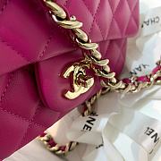 Chanel Classic Dinamond Flap Bag In Pink AS2326 Size: 20x12x6cm. - 5