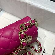 Chanel Classic Dinamond Flap Bag In Pink AS2326 Size: 20x12x6cm. - 4