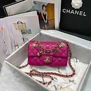 Chanel Classic Dinamond Flap Bag In Pink AS2326 Size: 20x12x6cm. - 2