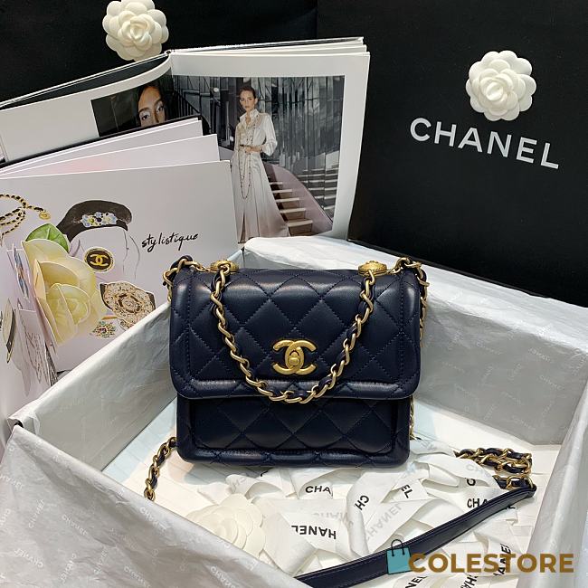 Chanel Retro Flap Button Bag AS2054 Size 19x16x6.5cm - 1