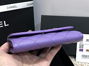 Chanel CC Fiigree Wallet In Purple A84448 Size 15cm - 6