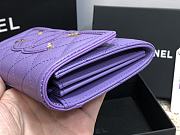 Chanel CC Fiigree Wallet In Purple A84448 Size 15cm - 5