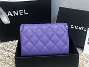 Chanel CC Fiigree Wallet In Purple A84448 Size 15cm - 3