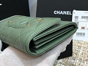 Chanel CC Fiigree Wallet In Light Green A84448 Size 15cm - 4