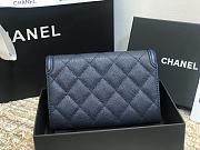 Chanel CC Fiigree Wallet In Dark Blue A84448 Size 15cm - 6