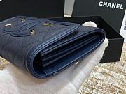 Chanel CC Fiigree Wallet In Dark Blue A84448 Size 15cm - 3