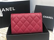 Chanel CC Fiigree Wallet In Bordeaux Red A84448 Size 15cm - 4