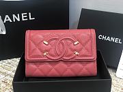 Chanel CC Fiigree Wallet In Red A84448 Size 15cm - 5