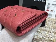 Chanel CC Fiigree Wallet In Red A84448 Size 15cm - 4
