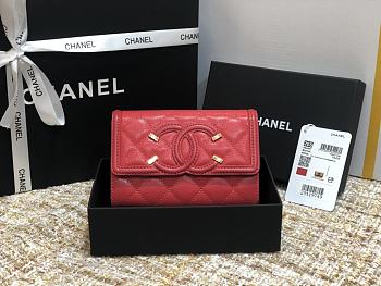 Chanel CC Fiigree Wallet In Rose A84448 Size 15cm