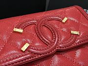 Chanel CC Fiigree Wallet In Rose A84448 Size 15cm - 2