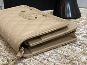Chanel CC Filigree Chain Wallet Shoulder Bag In Beige 19.5cm - 3