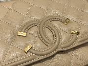 Chanel CC Filigree Chain Wallet Shoulder Bag In Beige 19.5cm - 6