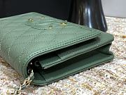 Chanel CC Filigree Chain Wallet Shoulder Bag In Green 19.5cm - 3