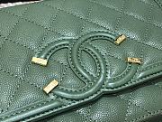 Chanel CC Filigree Chain Wallet Shoulder Bag In Green 19.5cm - 6