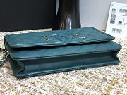 Chanel CC Filigree Chain Wallet Shoulder Bag In Blue 19.5cm - 3