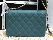 Chanel CC Filigree Chain Wallet Shoulder Bag In Blue 19.5cm - 4