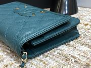 Chanel CC Filigree Chain Wallet Shoulder Bag In Blue 19.5cm - 5