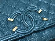 Chanel CC Filigree Chain Wallet Shoulder Bag In Blue 19.5cm - 6