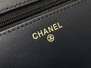Chanel CC Filigree Chain Wallet Shoulder Bag In Dark Blue 19.5cm - 5