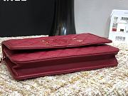 Chanel CC Filigree Chain Wallet Shoulder Bag In Bordeaus Red 19.5cm - 5