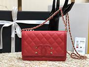 Chanel CC Filigree Chain Wallet Shoulder Bag In Rose 19.5cm - 1