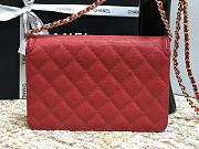 Chanel CC Filigree Chain Wallet Shoulder Bag In Rose 19.5cm - 5