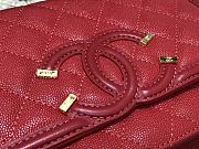 Chanel CC Filigree Chain Wallet Shoulder Bag In Rose 19.5cm - 6