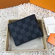 Louis Vuitton Damier Graphite Canvas Wallet N62663 Size 11.5x9cm  - 5