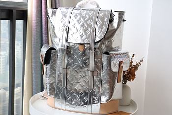 Louis Vuitton Monogram Silver Christopher 41cm