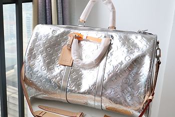 Louis Vuitton Keepball Bandouliere Silver 45 M40569 Size 45x27x20cm