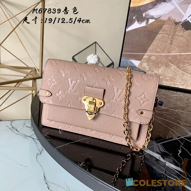 Louis Vuitton Vavin Chain Wallet In Dusty Pink Monogram Empreinte Leather 19cm - 1