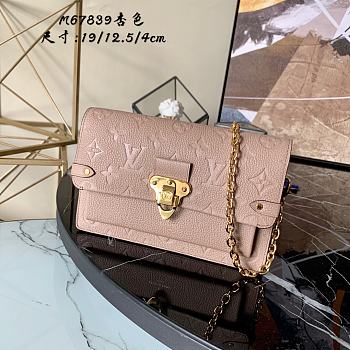Louis Vuitton Vavin Chain Wallet In Dusty Pink Monogram Empreinte Leather 19cm