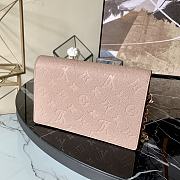 Louis Vuitton Vavin Chain Wallet In Dusty Pink Monogram Empreinte Leather 19cm - 2