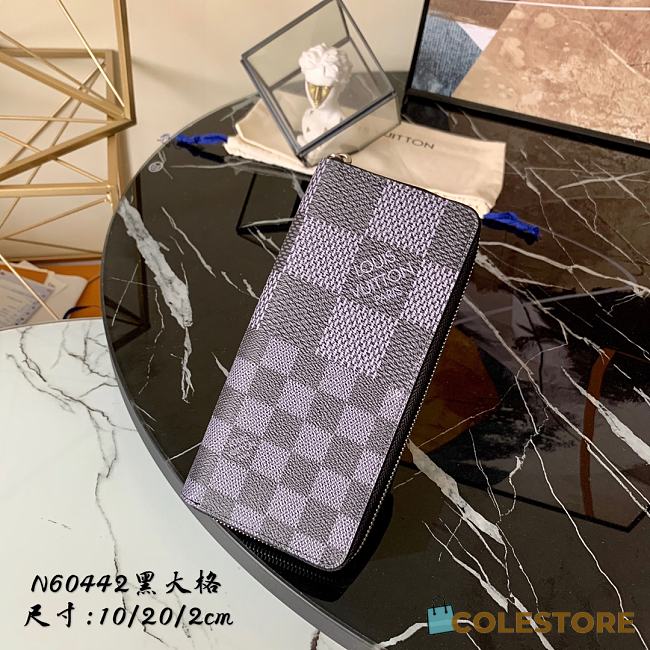 Louis Vuitton Zippy Wallet Damier N60442 Size 10x20x2cm  - 1