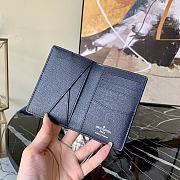 Louis Vuitton Zippy Card Holder In Blue N60441 Size 8x11x1cm - 2