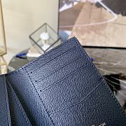 Louis Vuitton Zippy Card Holder In Blue N60441 Size 8x11x1cm - 4