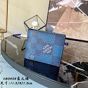 Louis Vuitton Zippy Wallet In Blue N60441 Size 11.5x9x1.5cm - 1