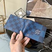 Louis Vuitton Zippy Wallet In Blue N60441 Size 11.5x9x1.5cm - 6