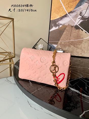 Louis Vuitton Pochette Counssin In Shimmering Pink M80834 Size 20x14x8cm