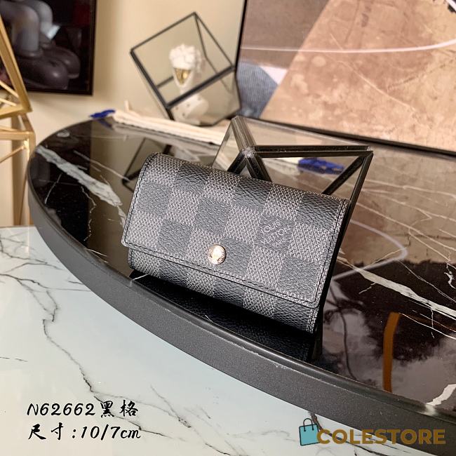Louis Vuitton Multicles 6 Key Holder Damier In Black M62630 Size 10x7cm - 1
