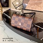 Louis Vuitton Multicles 6 Key Holder Damier Pink Button N41624 Size 10x7cm - 1
