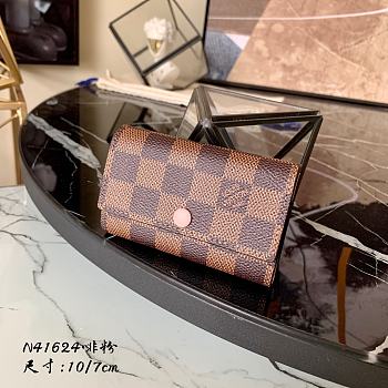 Louis Vuitton Multicles 6 Key Holder Damier Pink Button N41624 Size 10x7cm