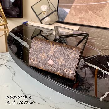Louis Vuitton Multicles 6 Key Holder Monogram Pink M60701 Size 10x7cm