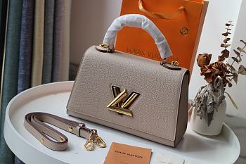 Louis Vuitton Twist PM Taurillon Leather In Grey M57093 Size 17cm